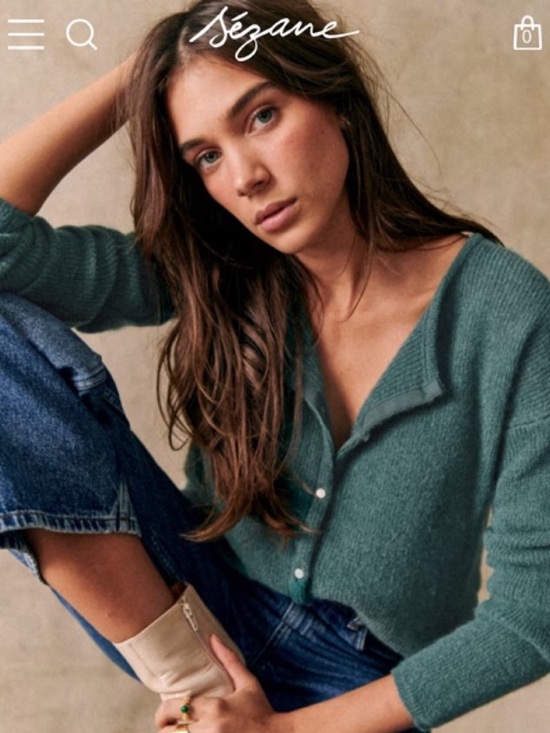 Sezane Sweaters - Sézane Gaspard Cardigan Sage